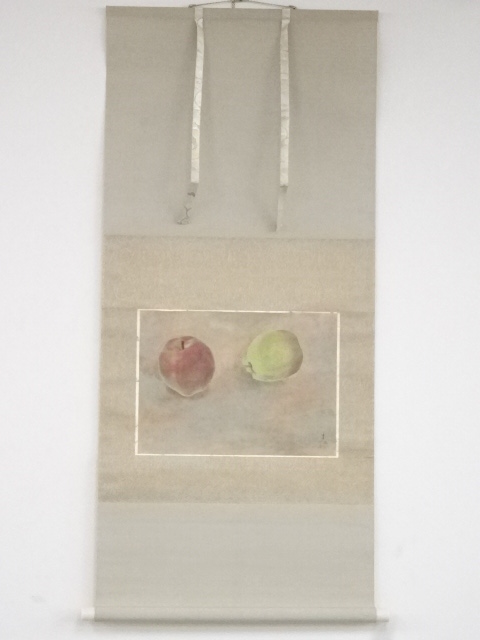 JAPANESE HANGING SCROLL / HAND PAINTED / APPLE